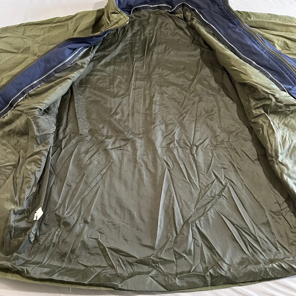 London Fog Field Jacket Mens Large Regular Olive Green Good Utility Military